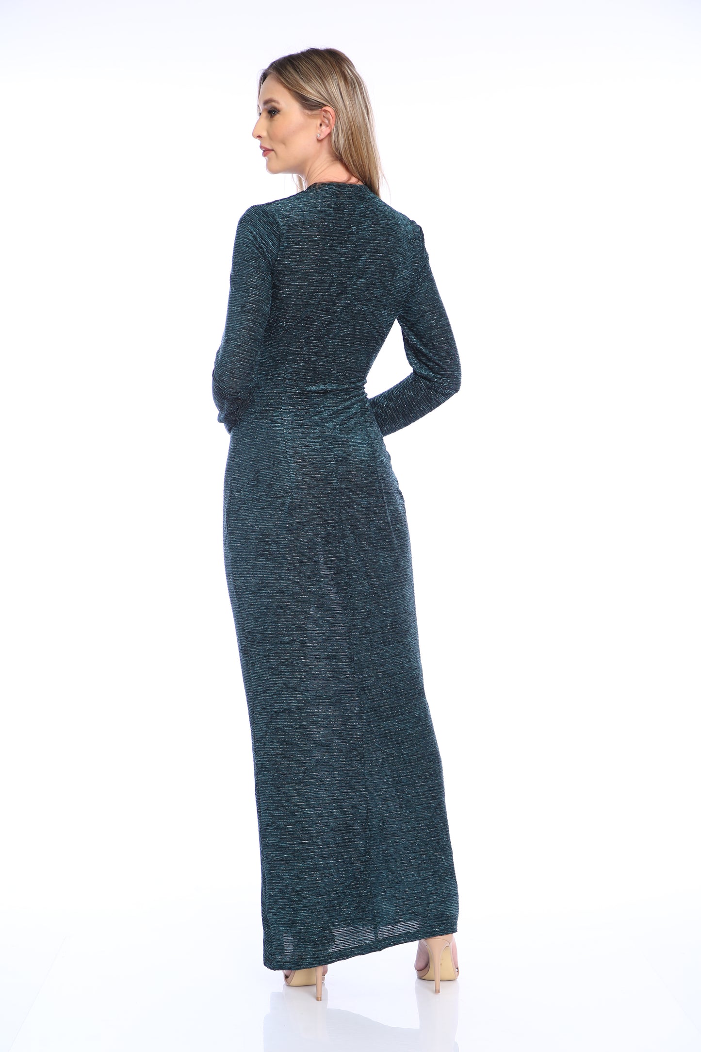 Rochie verde inchis maxi din jerseu Mallorca