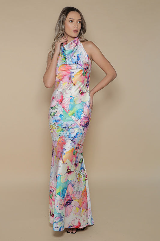 Rochie Capri maxi cu imprimeu Provence