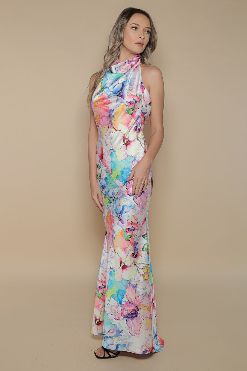 Rochie Capri maxi cu imprimeu Provence
