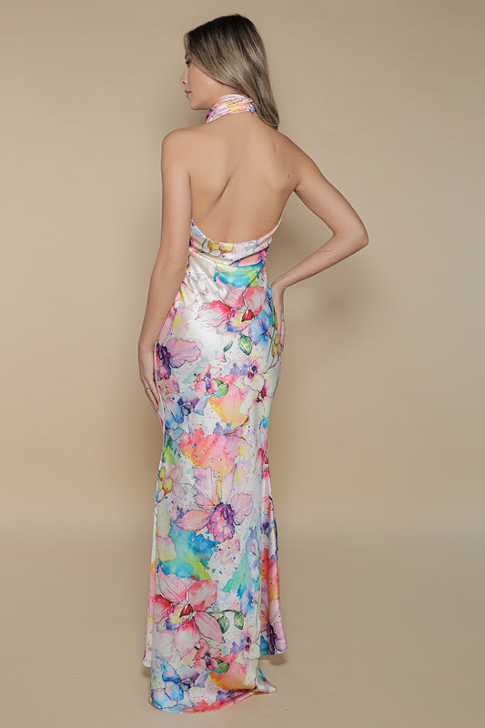 Rochie Capri maxi cu imprimeu Provence