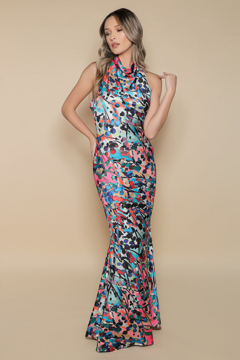 Rochie Capri maxi cu imprimeu Barcelona