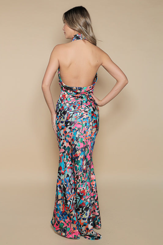 Rochie Capri maxi cu imprimeu Barcelona