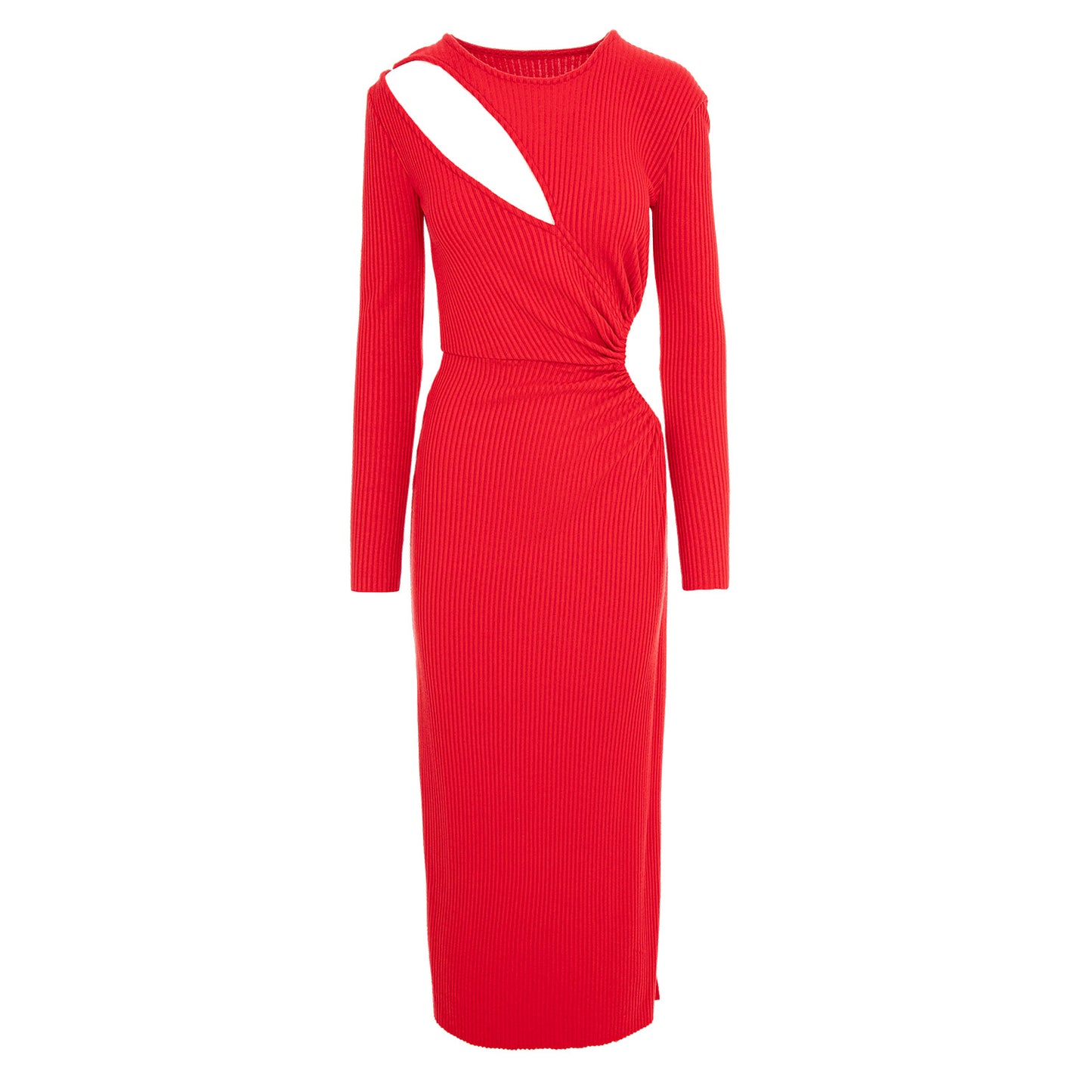 Rochie lunga rosie mint din jerseu Mykonos