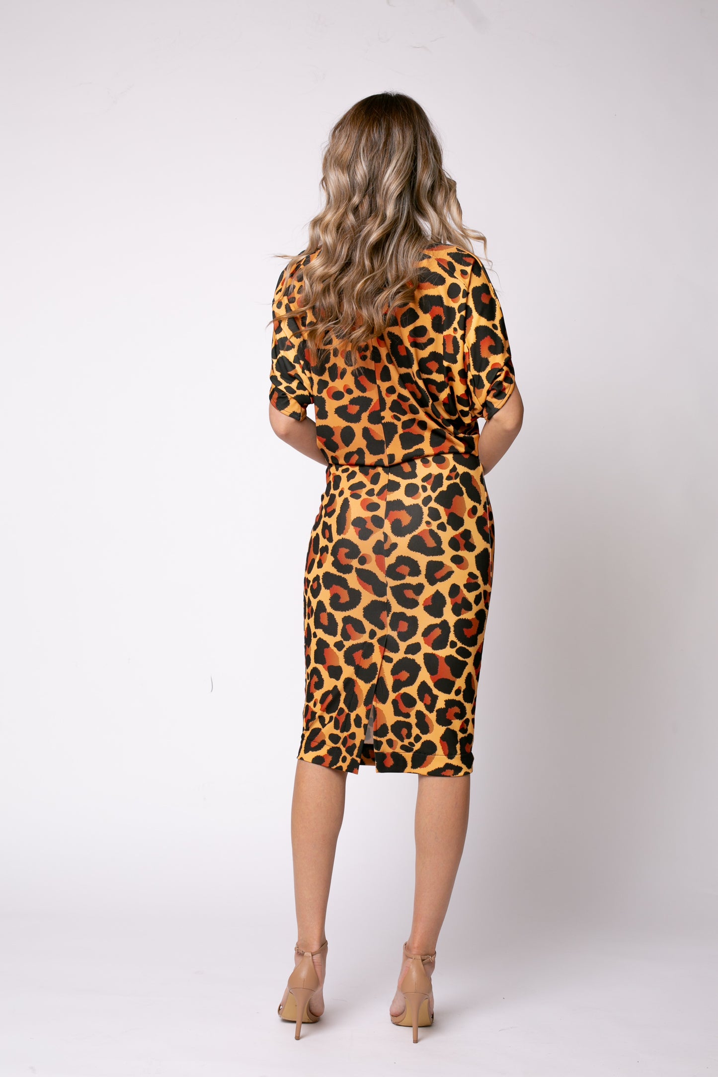 Rochie midi Paris cu print Nairobi