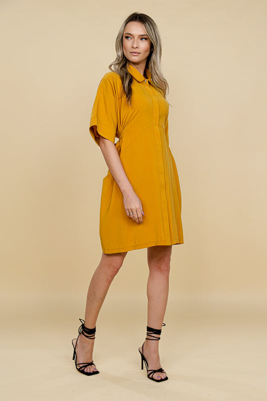 Rochie kimono galben mustar