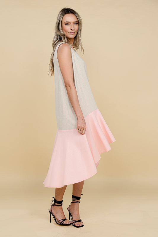 Rochie midi asimetrica clos din in