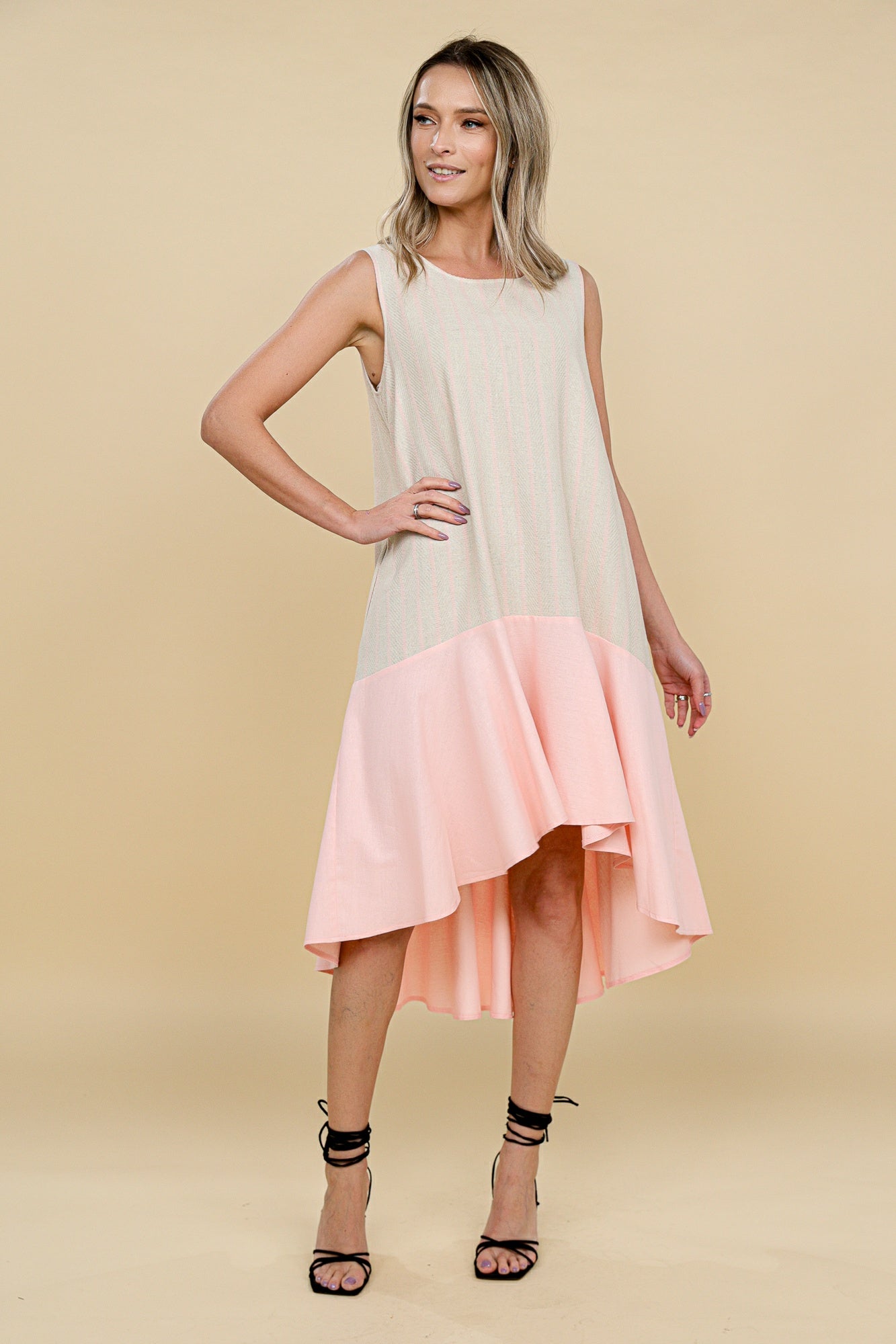 Rochie midi asimetrica clos din in