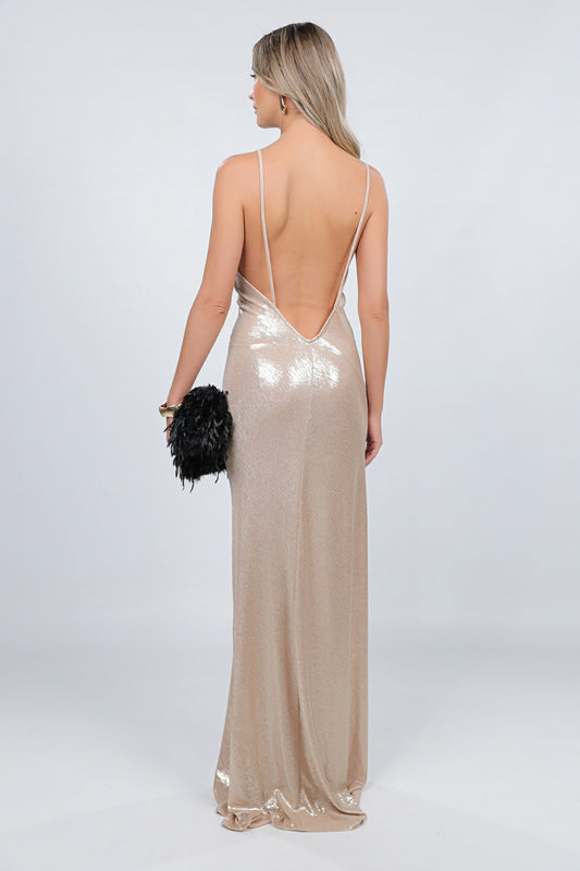 Rochie Tulum maxi aurie