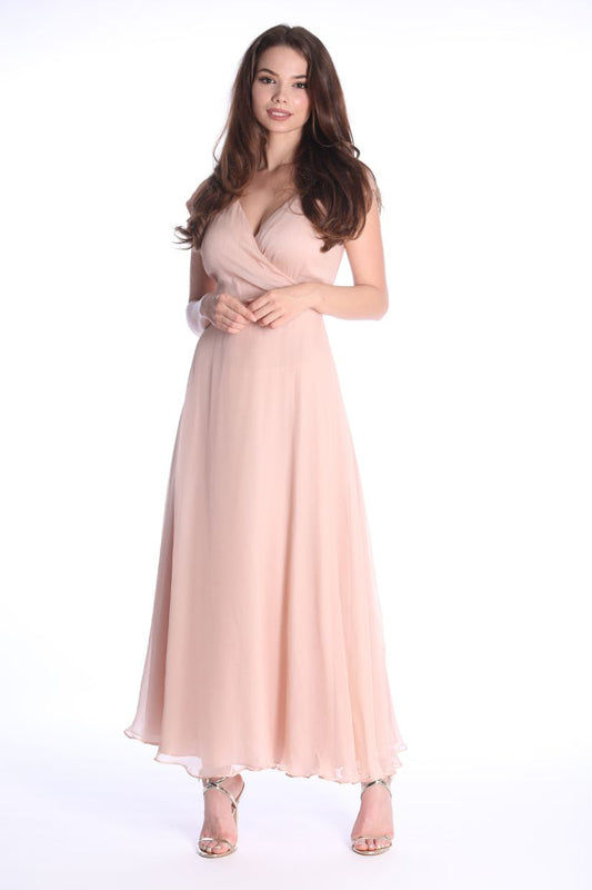 Rochie Rome creme din matase