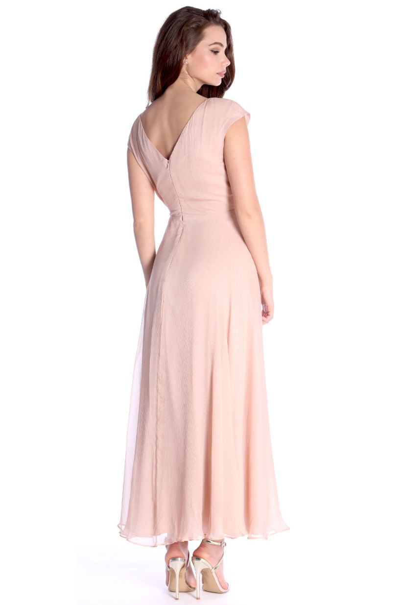 Rochie Rome creme din matase
