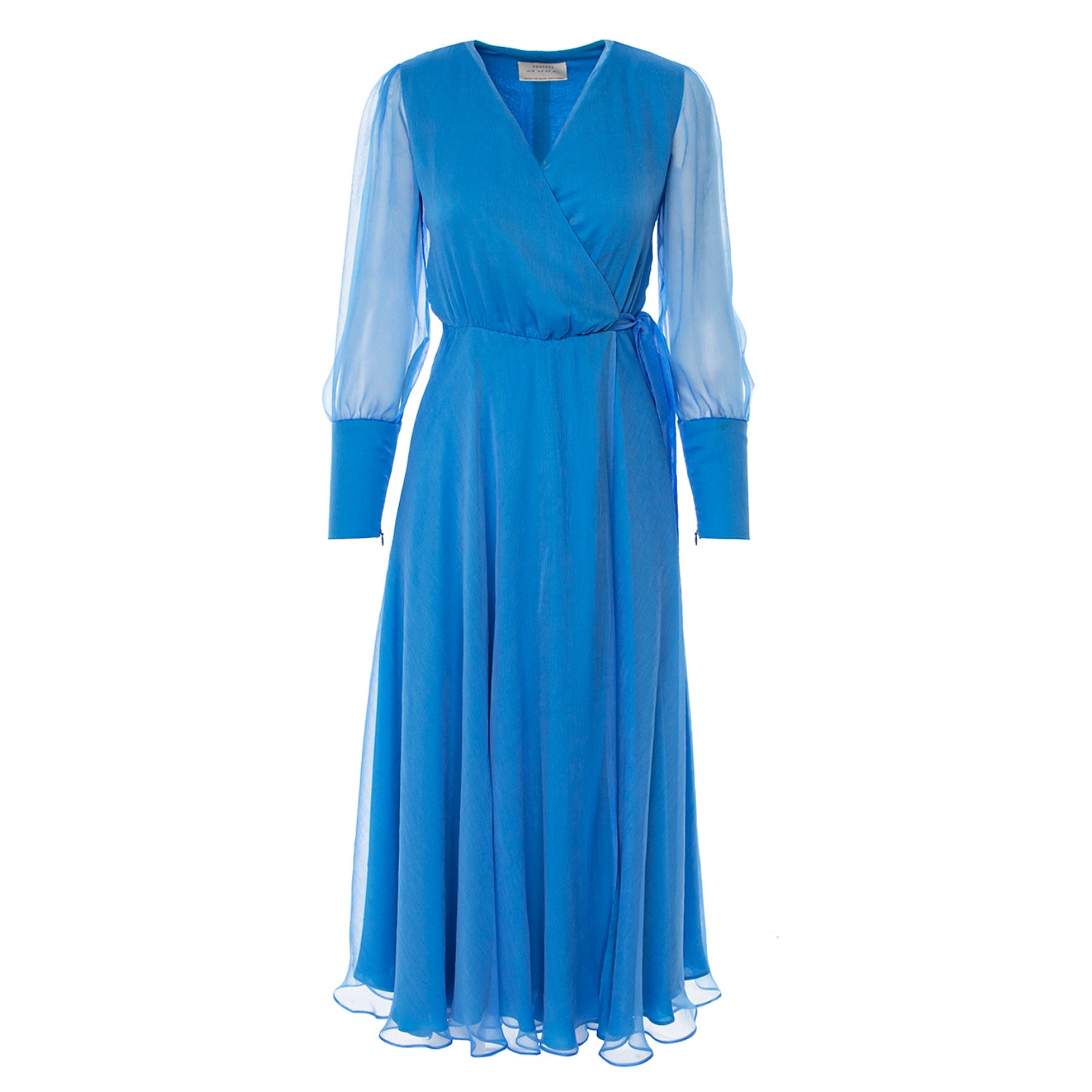 Rochie Chianti albastru Azzurro petrecuta din matase