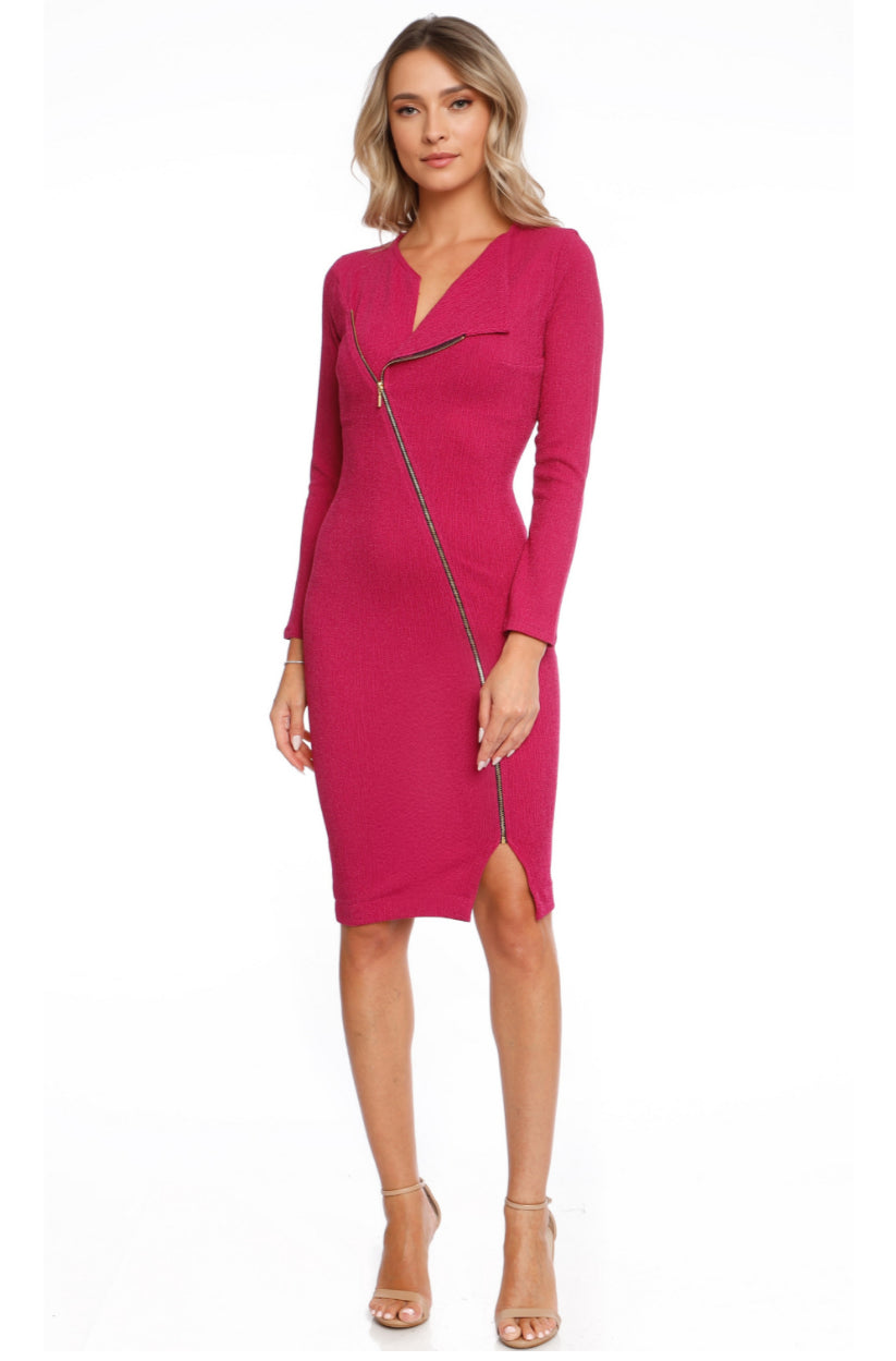 Rochie Chelsea midi din jerseu lurex