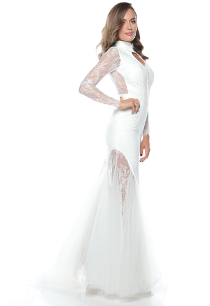 Rochie de mireasa din dantela si tulle
