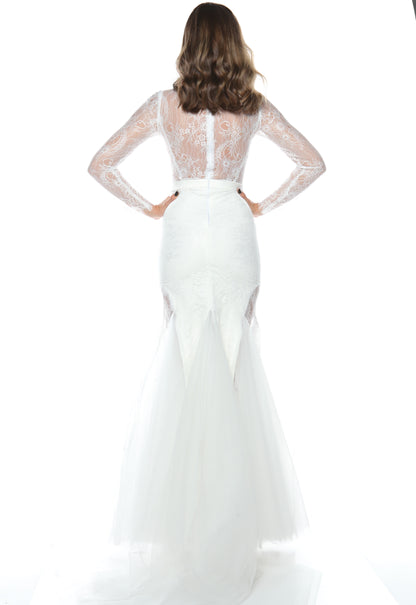 Rochie de mireasa din dantela si tulle