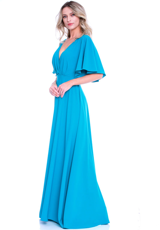 Rochie maxi clos turquoise Florence