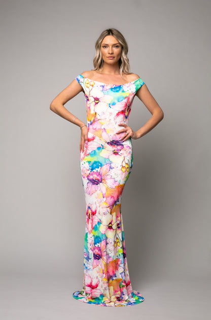 Rochie maxi Venice cu print Provence