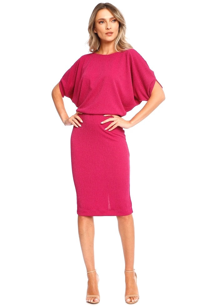 Rochie Fuchsia midi Paris