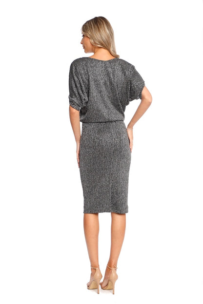 Rochie argintie midi Paris