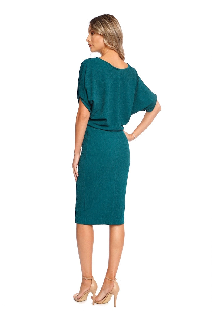 Rochie verde midi Paris