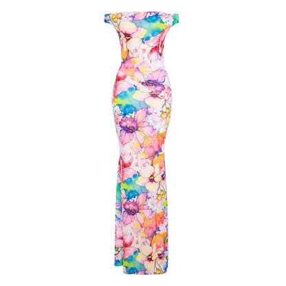 Rochie maxi Venice cu print Provence