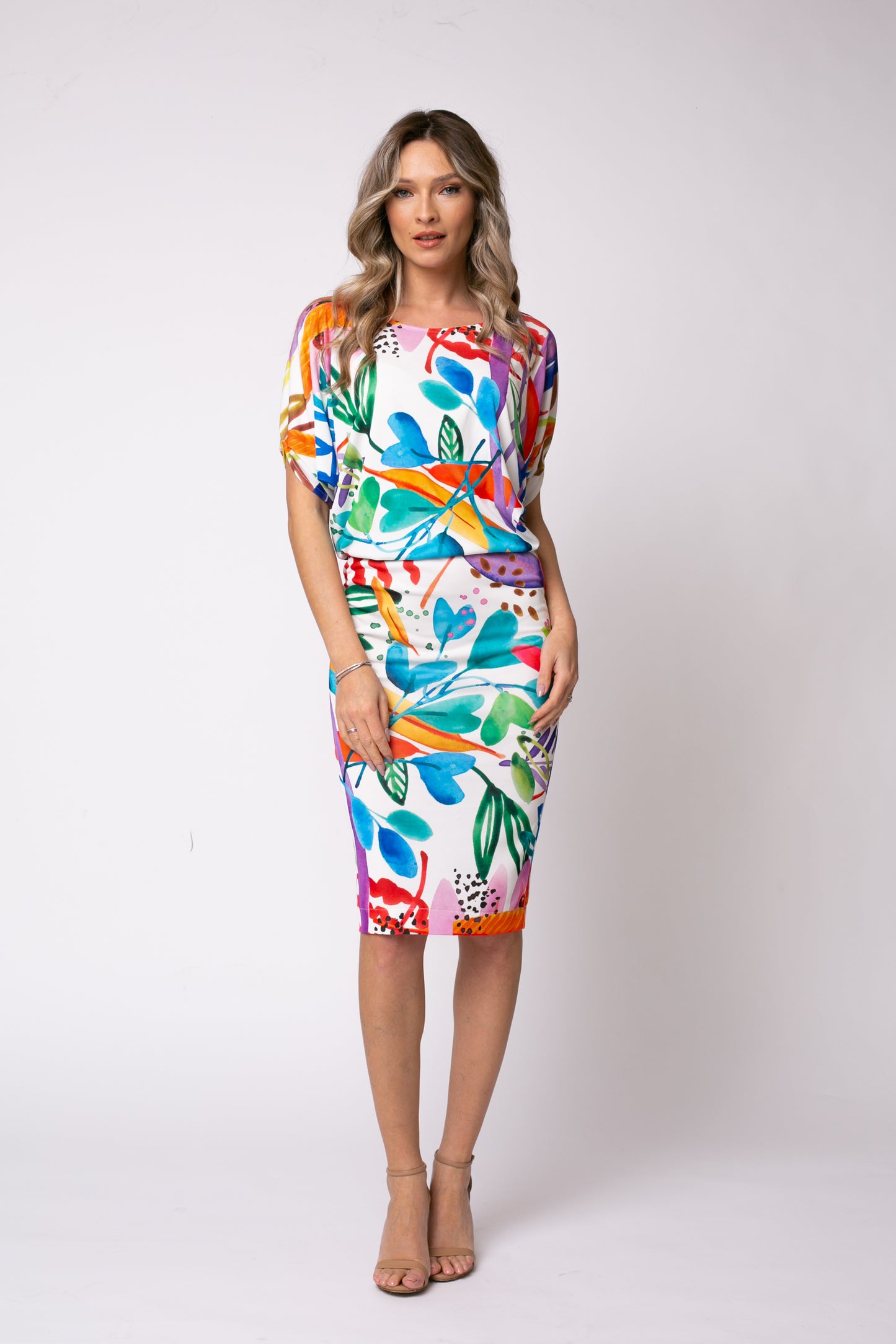 Rochie midi Paris cu print Capri