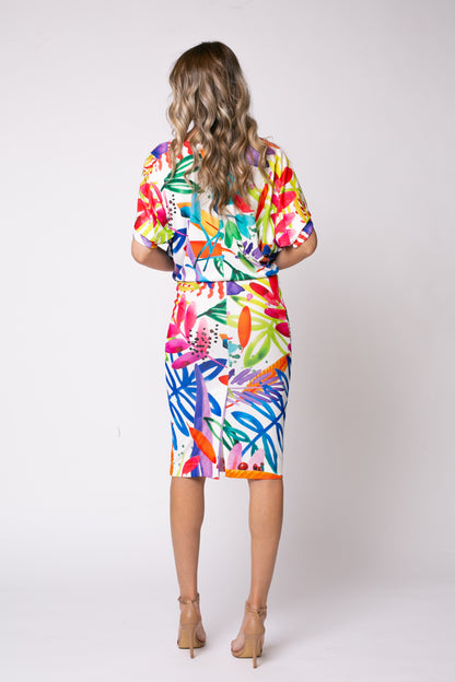 Rochie midi Paris cu print Capri