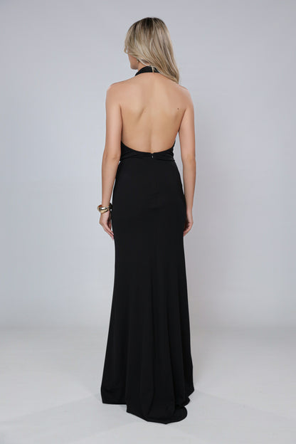 Rochie neagra Mallorca cu spate gol