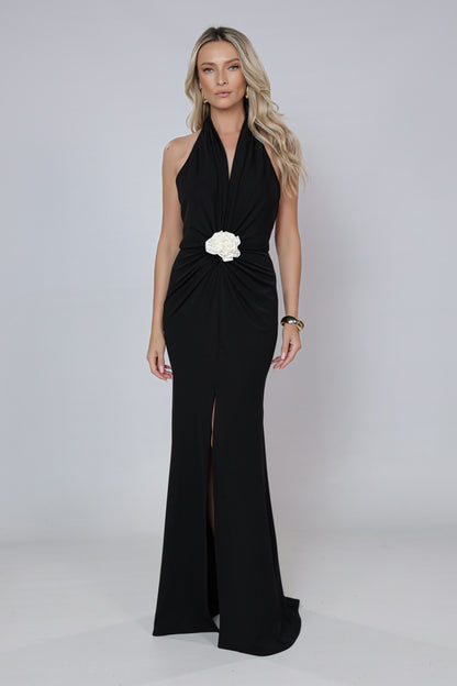 Rochie neagra Mallorca cu spate gol