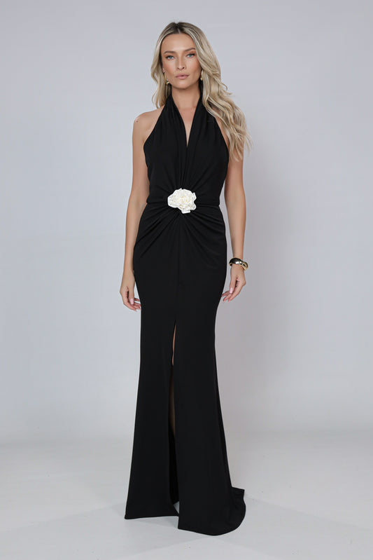 Rochie neagra Mallorca cu spate gol