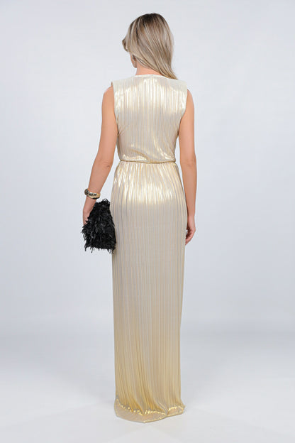 Rochie Sicily maxi aurie