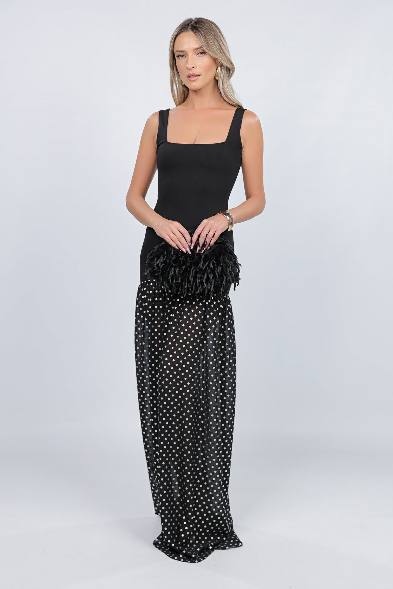 Rochie London cu voal cu buline