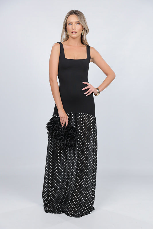 Rochie London cu voal cu buline