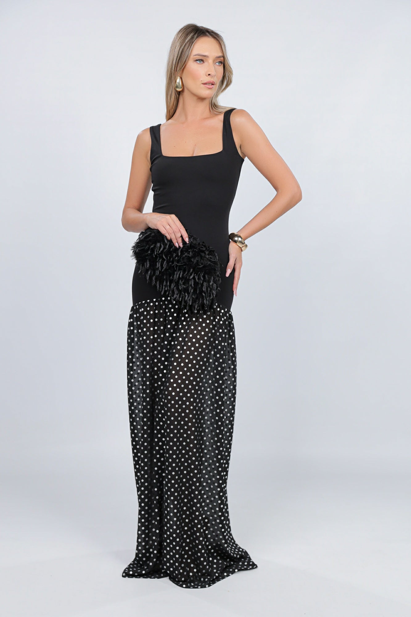 Rochie London cu voal cu buline
