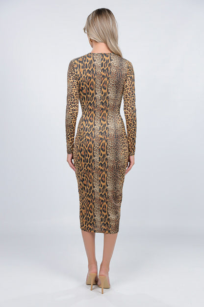 Rochie Mallorca midi cu print Nairobi
