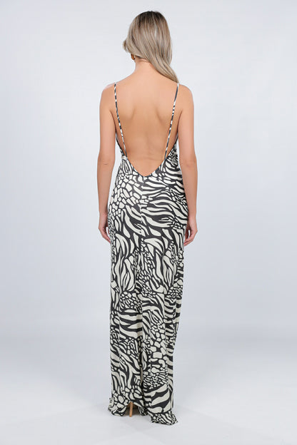 Rochie Tulum maxi cu print Zebra