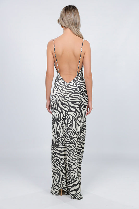 Rochie Tulum maxi cu print Zebra