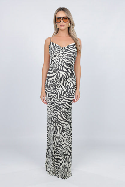 Rochie Tulum maxi cu print Zebra