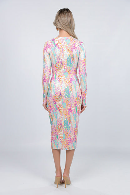 Rochie Mallorca midi cu print