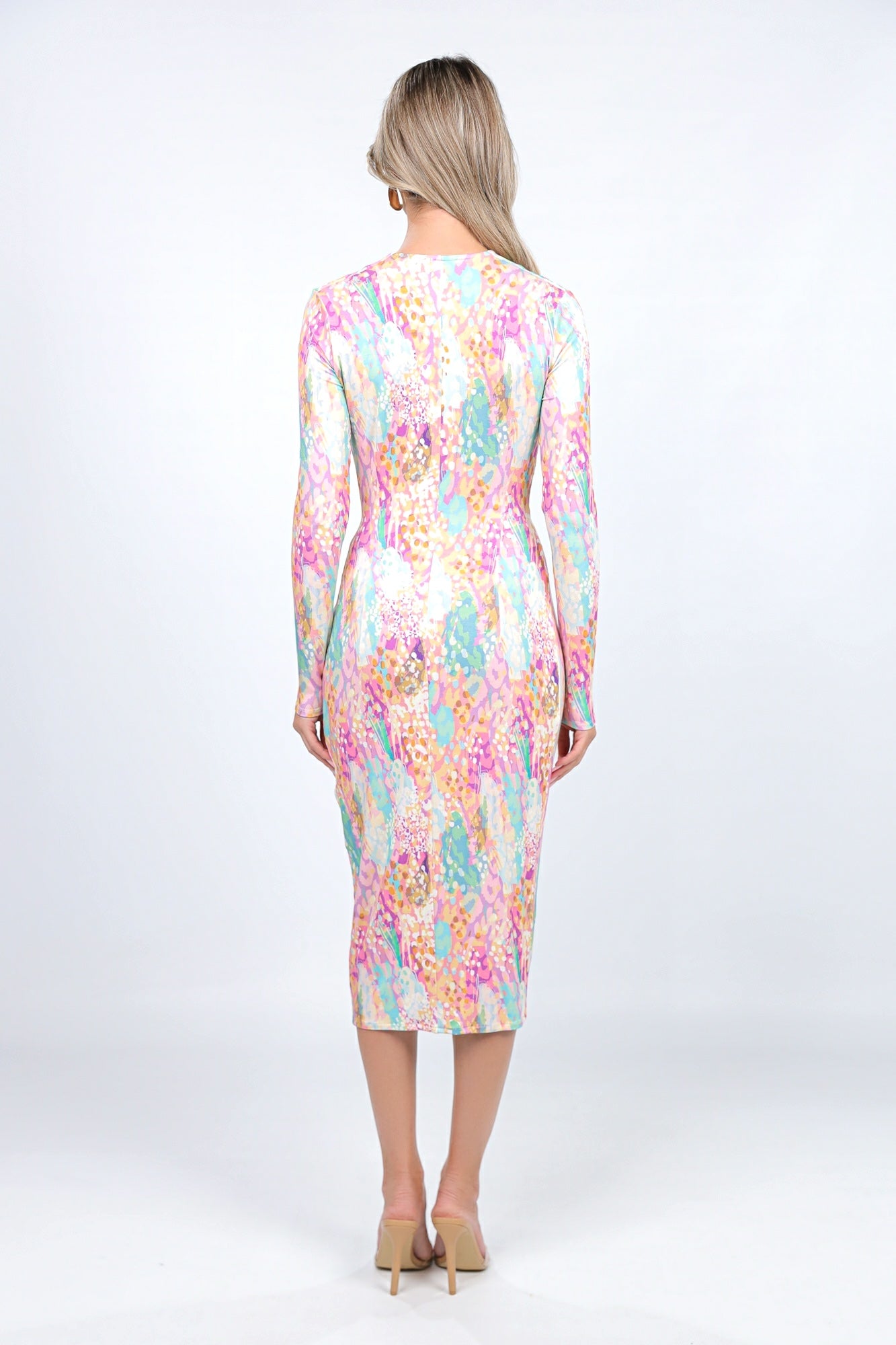 Rochie Mallorca midi cu print