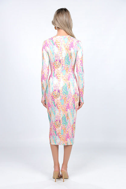 Rochie Mallorca midi cu print