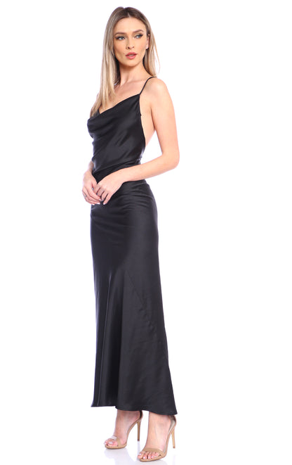 Rochie Tulum din satin Negru