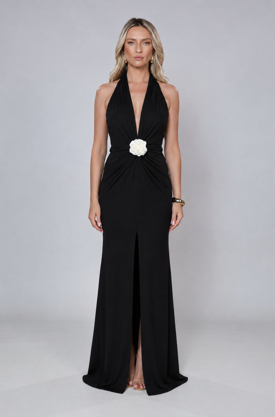 Rochie neagra Mallorca cu spate gol