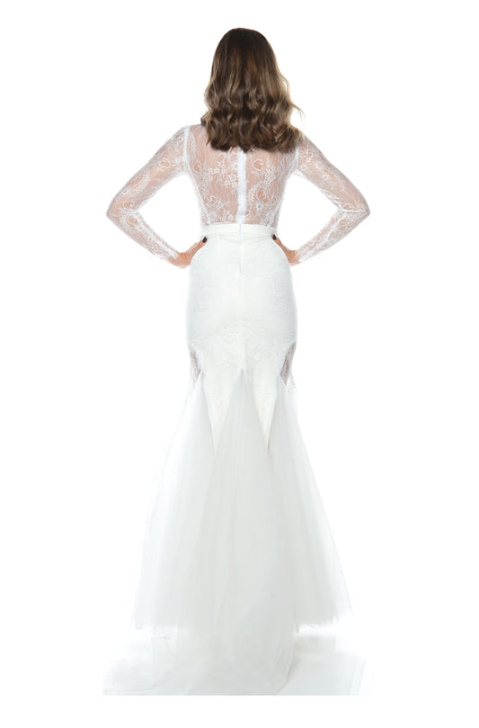 Rochie de mireasa din dantela si tulle