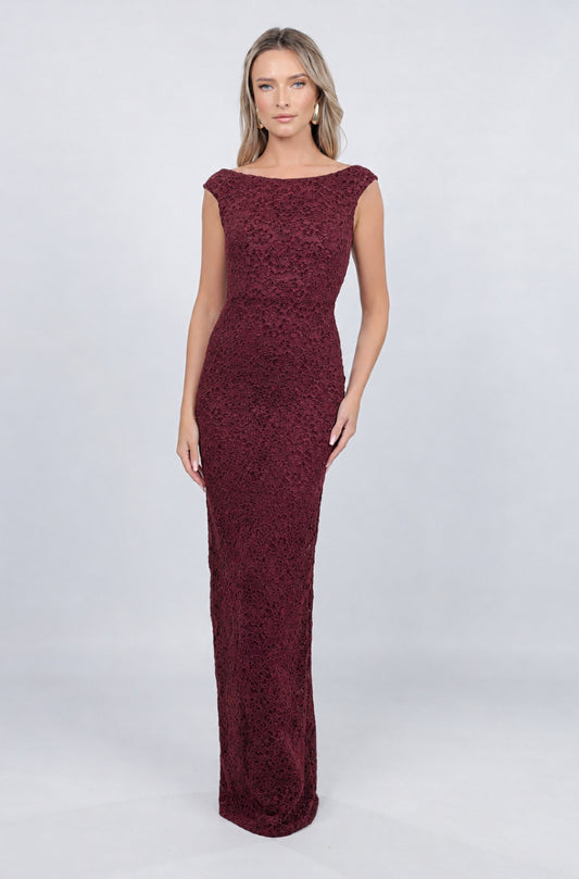 Rochie Marseille din dantela burgundy