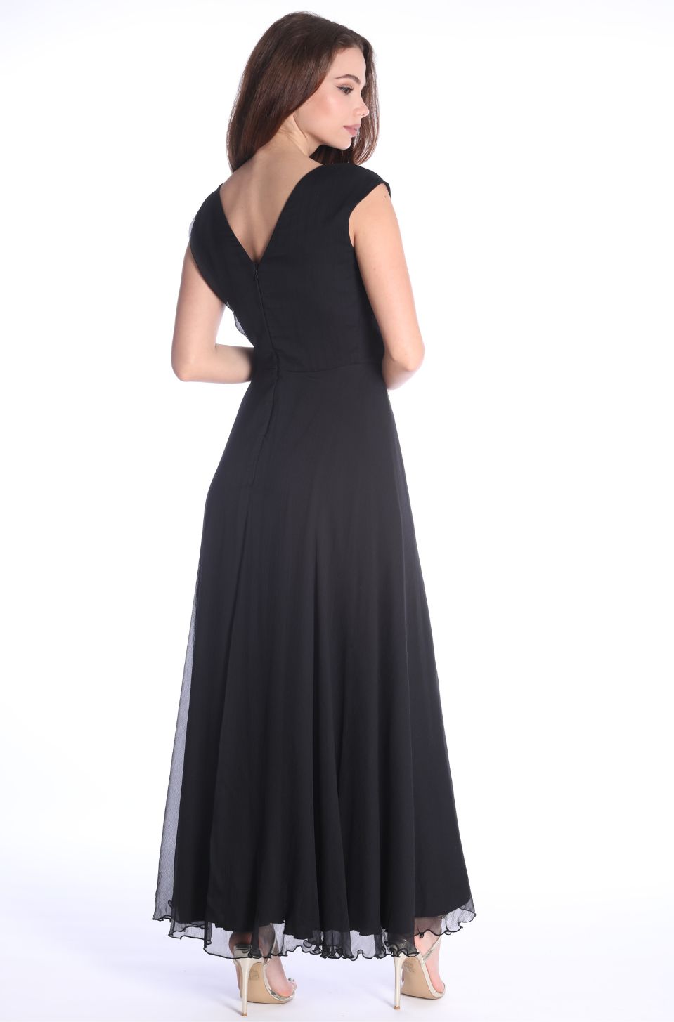 Rochie Rome din matase neagra