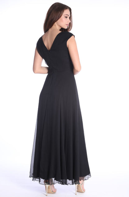 Rochie Rome din matase neagra