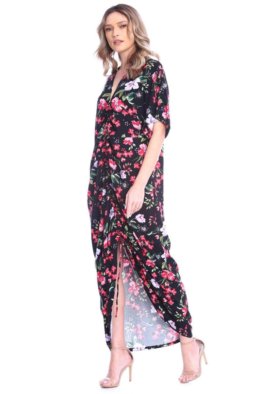 Rochie Kimono cu imprimeu floral