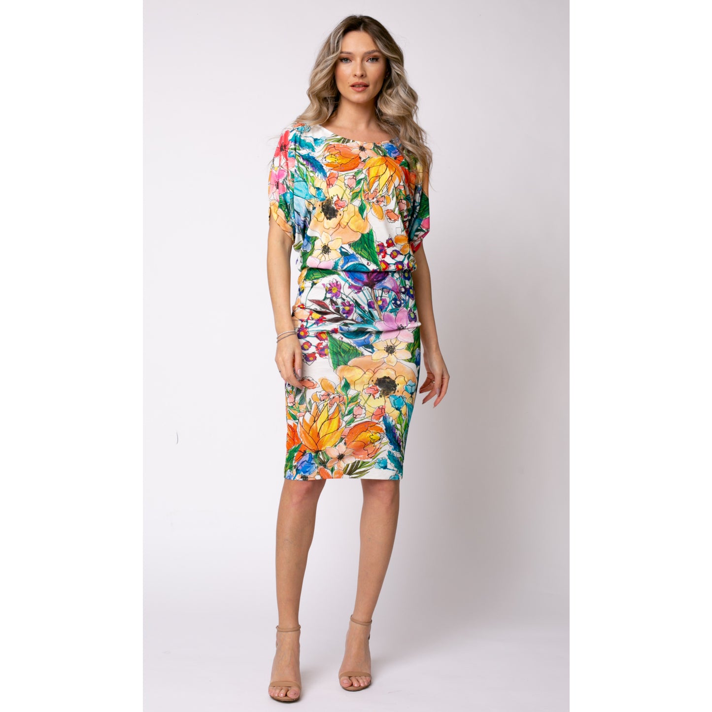 Rochie midi Paris cu print Marseille