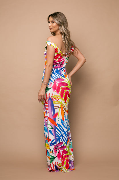 Rochie maxi Venice cu print Capri