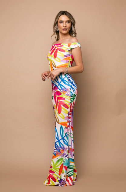 Rochie maxi Venice cu print Capri